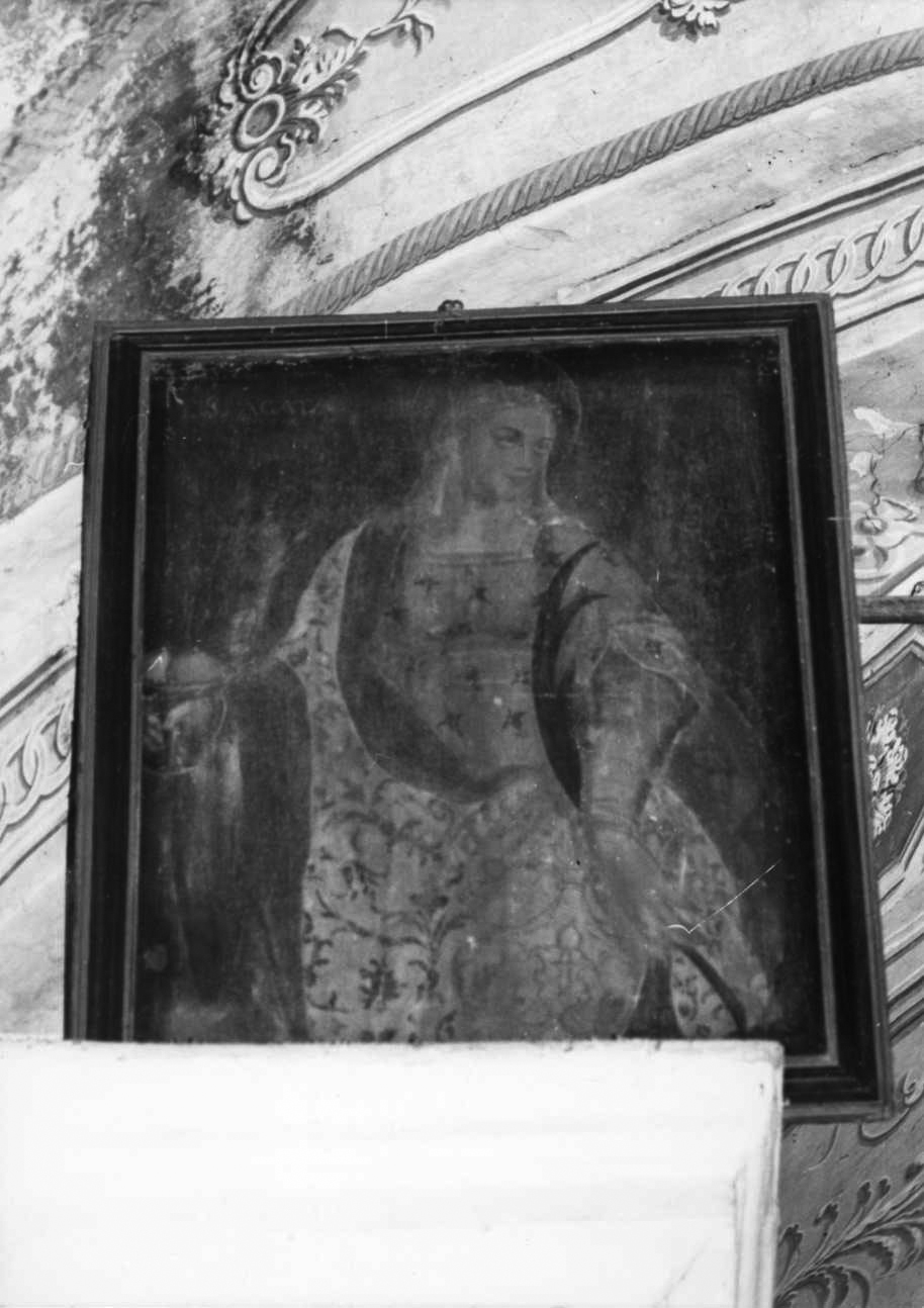 Sant'Agata (dipinto, opera isolata) - ambito lombardo (metà sec. XVII)