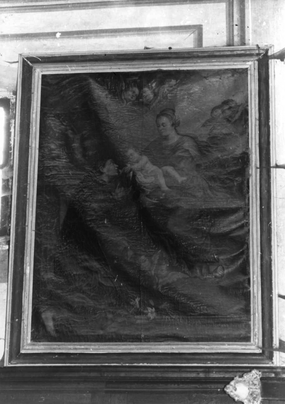 apparizione della Madonna con Bambino a Sant'Antonio da Padova (dipinto, opera isolata) - ambito lombardo (sec. XVII)