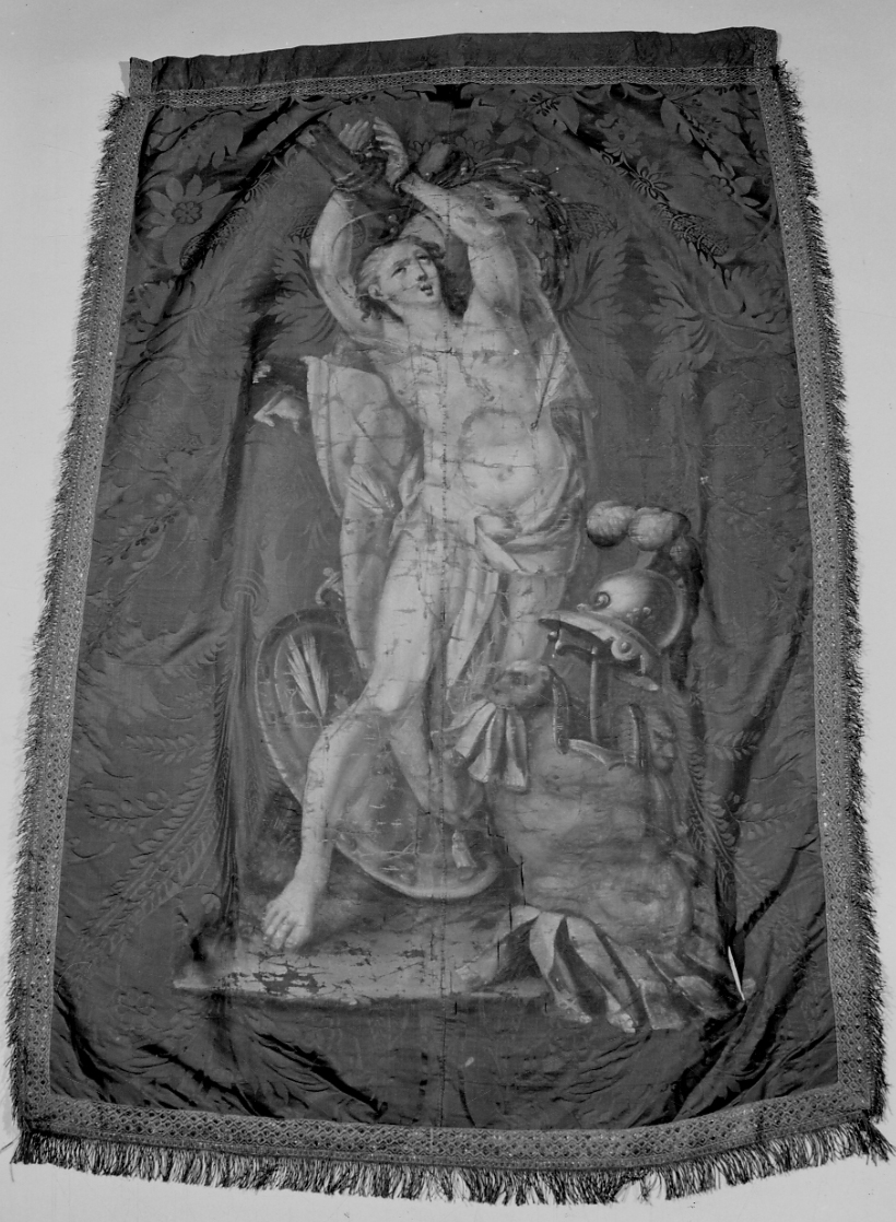 stendardo processionale, insieme - manifattura italiana (seconda metà sec. XIX)