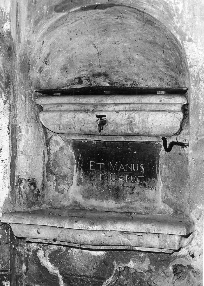 lavandino, opera isolata di Di Carona Antonio Maria (terzo quarto sec. XVI)