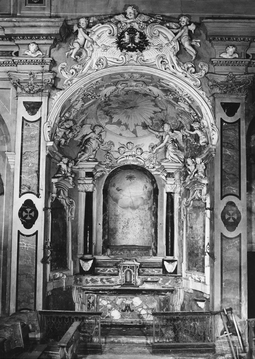 gloria di angeli (decorazione plastica, complesso decorativo) di Gallo Giovanni, Pighini Francesco (primo quarto sec. XVIII)