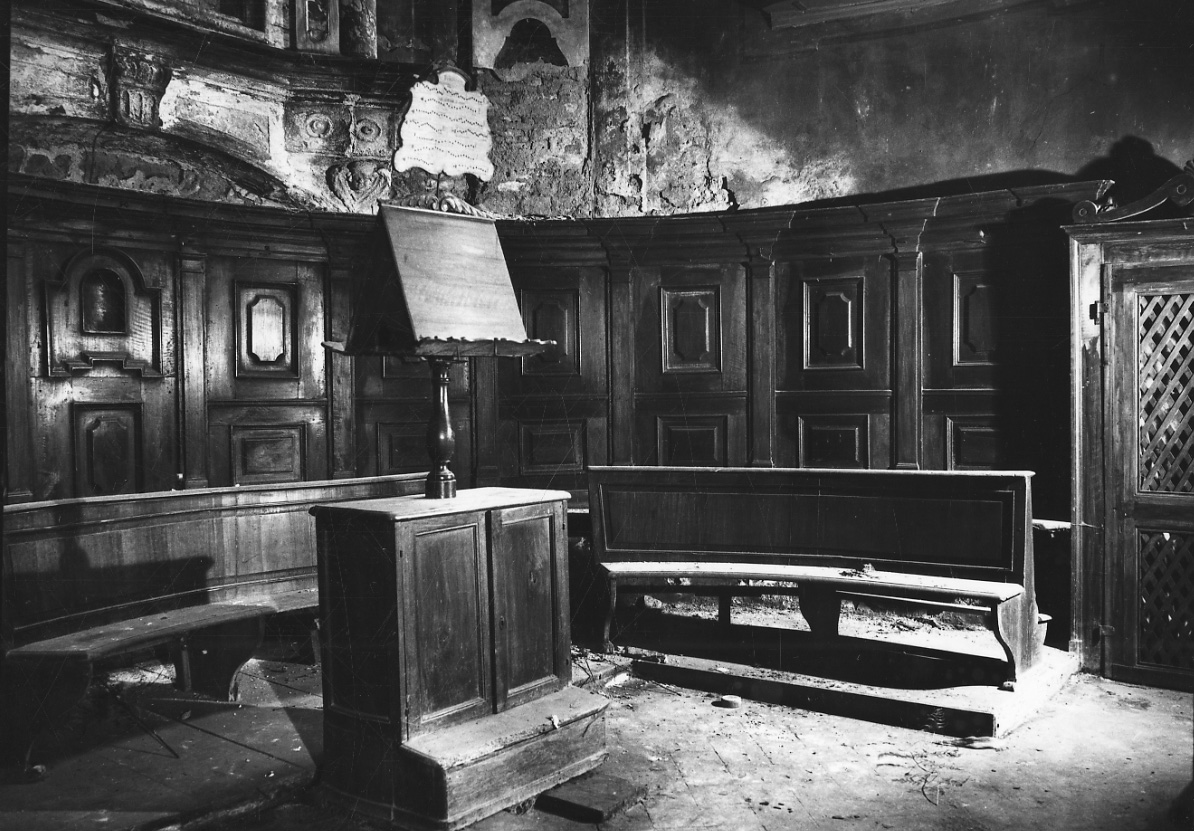 stalli del coro, serie di Voltolina Giovanni (ultimo quarto sec. XVII)