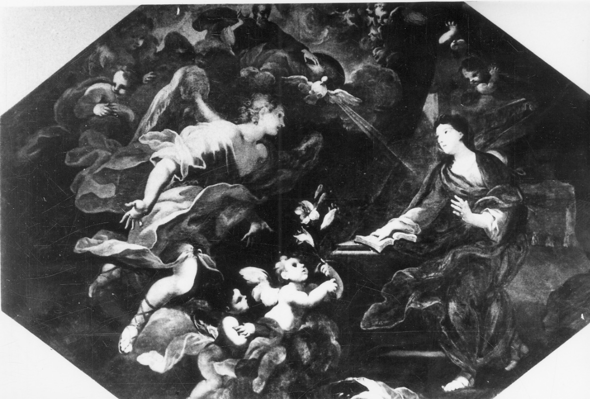 Annunciazione (dipinto, elemento d'insieme) di Lanzani Andrea (inizio sec. XVIII)