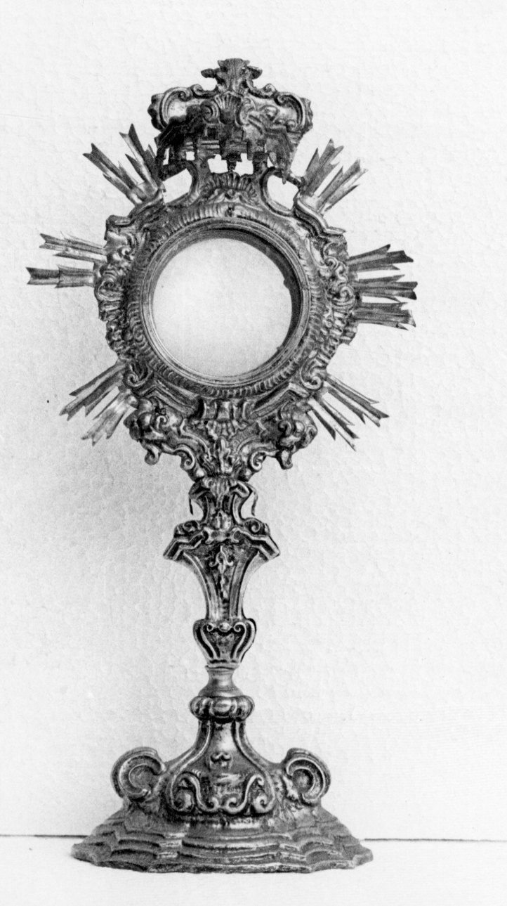 ostensorio - a raggiera, opera isolata - bottega piemontese (sec. XVIII)