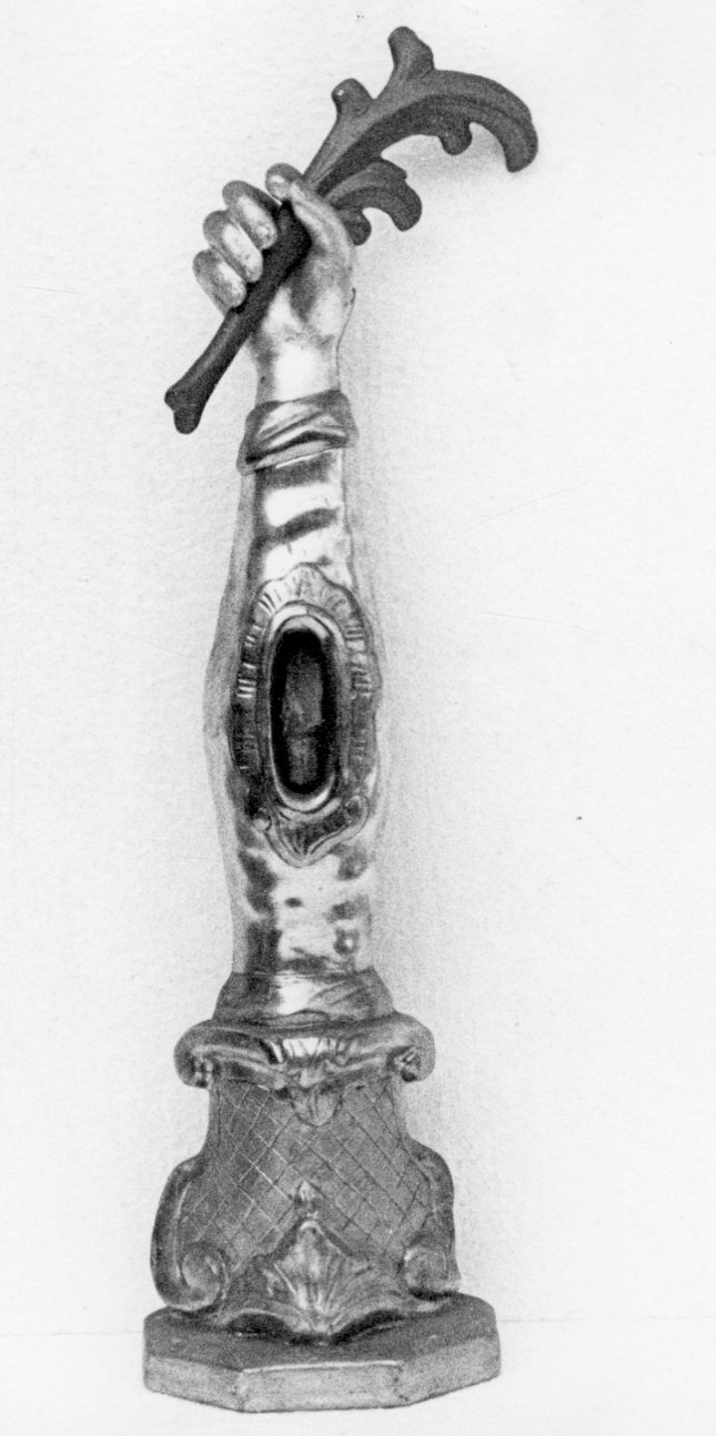 reliquiario antropomorfo - a braccio, opera isolata - bottega piemontese (sec. XVIII)