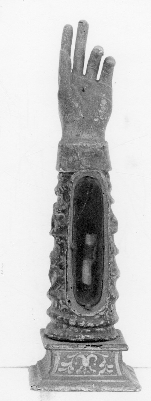 reliquiario antropomorfo - a braccio, opera isolata - bottega casalese (sec. XVI)