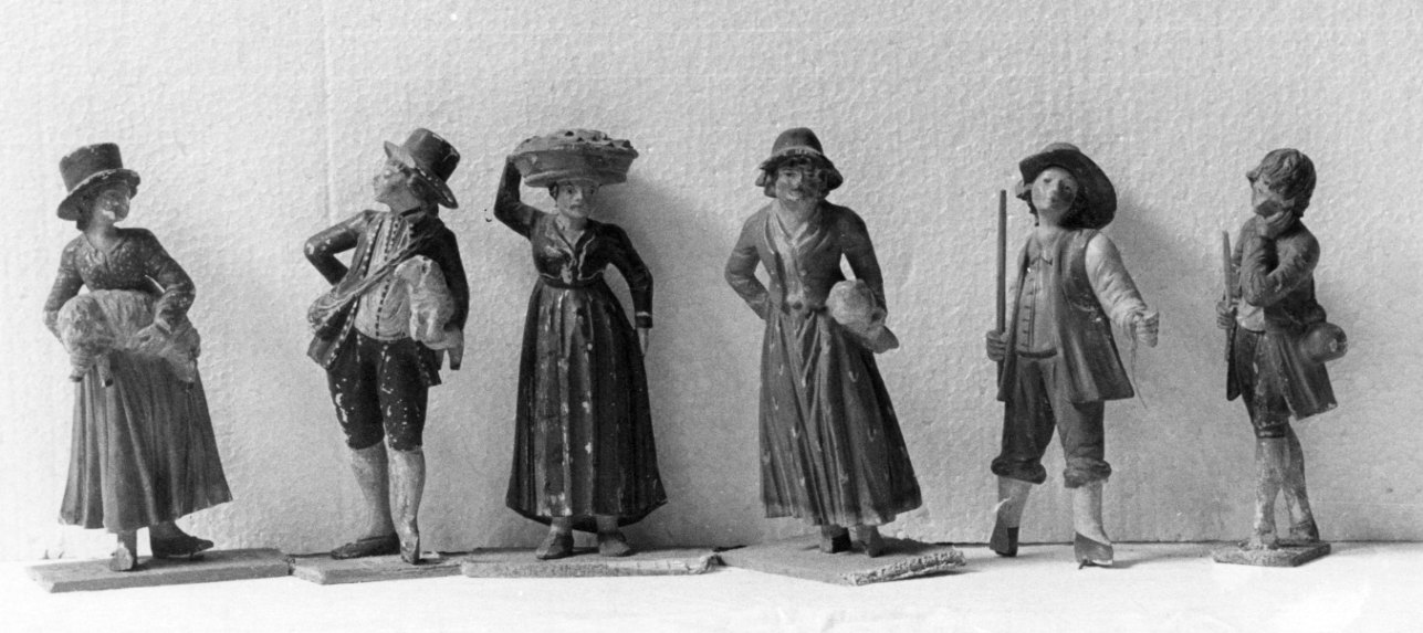 pastore (statuetta di presepio, opera isolata) - bottega Italia centro-settentrionale (secc. XVIII/ XIX)