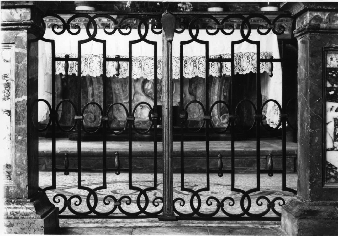 cancello di balaustrata, serie - bottega piemontese (ultimo quarto sec. XVIII)