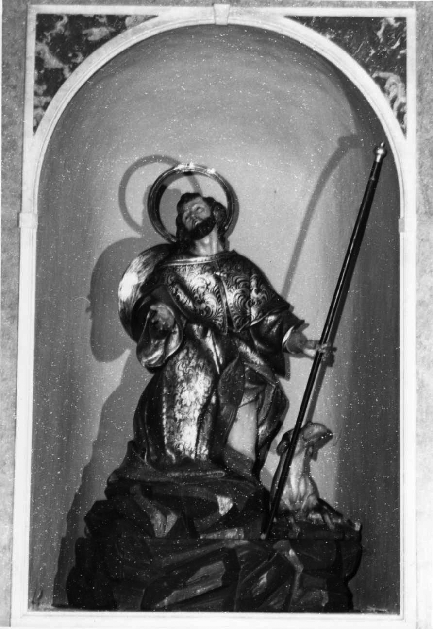 San Rocco (statua processionale, opera isolata) di Maragliano Antonio Maria (attribuito) (prima metà sec. XVIII)