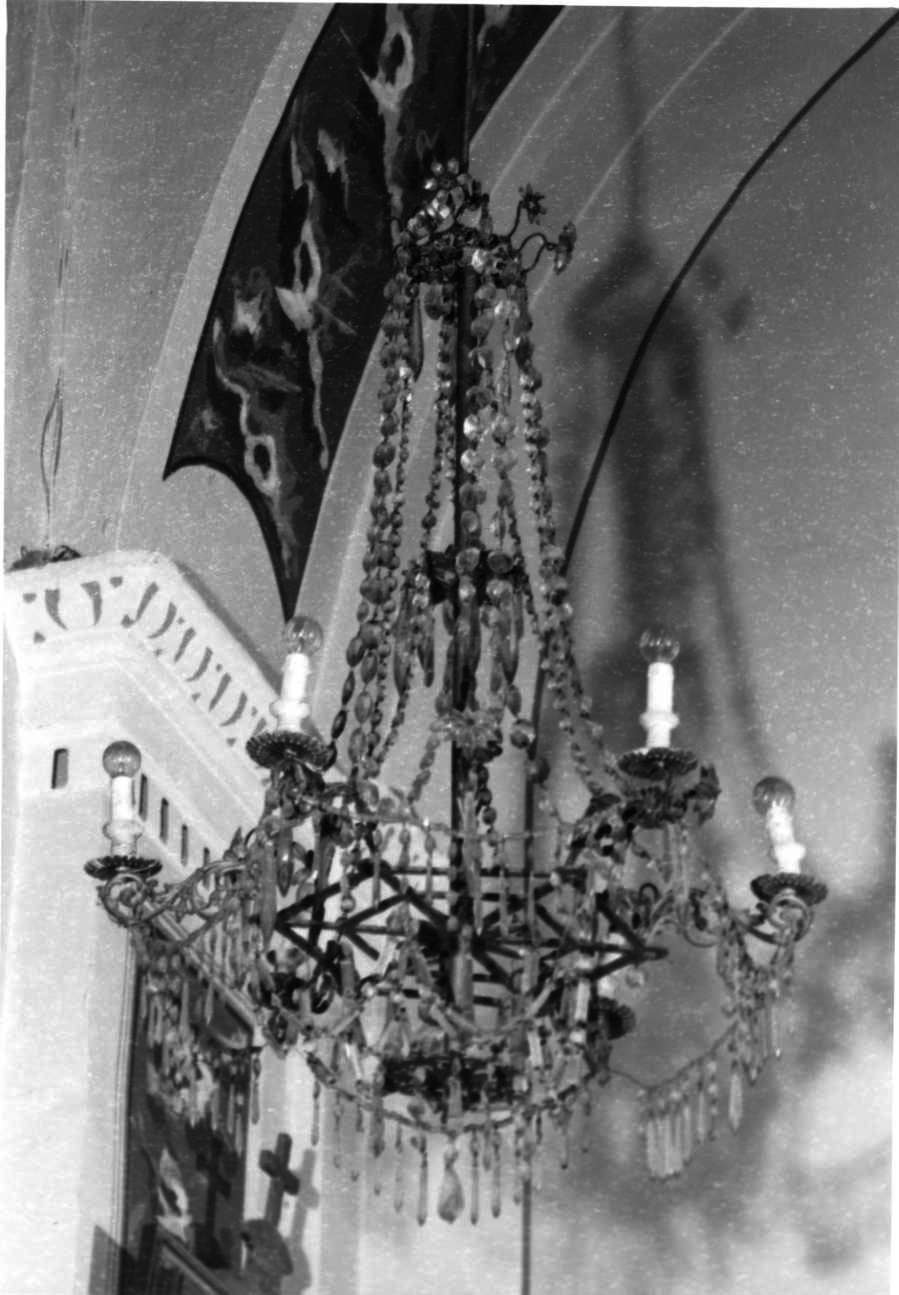 lampadario da chiesa, serie - bottega ligure (inizio sec. XX)