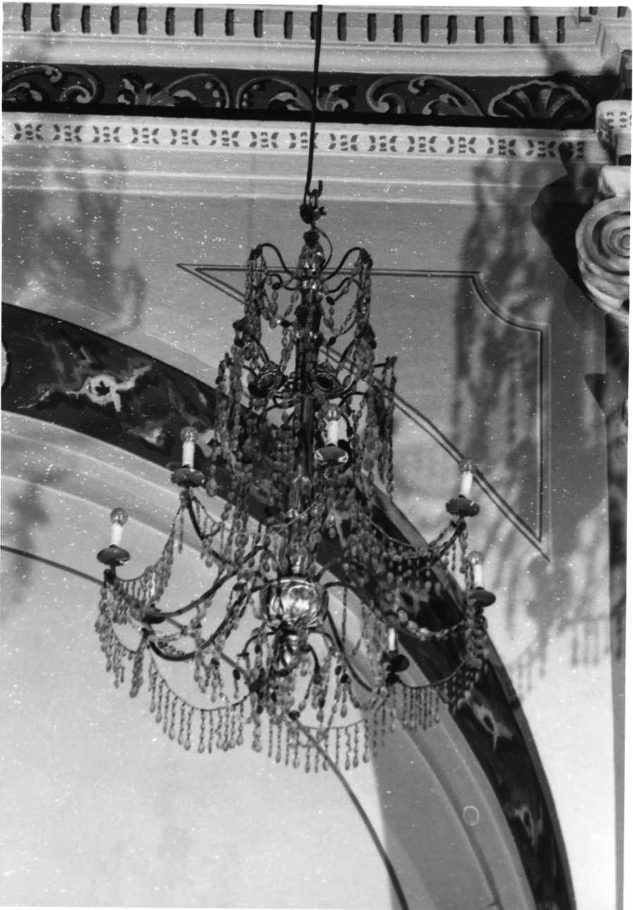 lampadario da chiesa, serie - bottega ligure (fine sec. XIX)