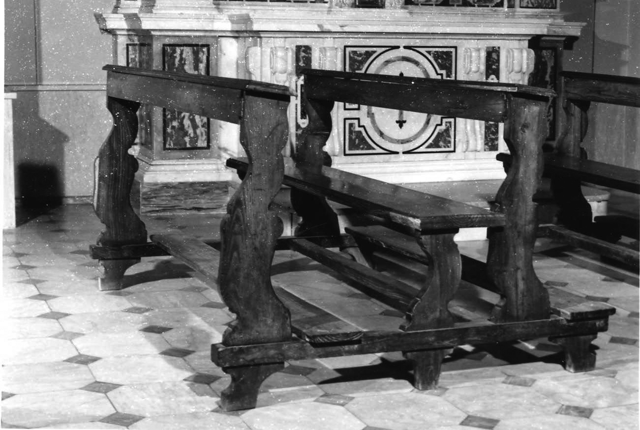 banco da chiesa, serie - bottega ovadese (prima metà sec. XX)