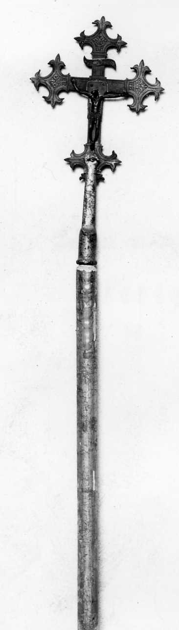 Cristo crocifisso (croce processionale, opera isolata) - bottega piemontese (fine/inizio secc. XV/ XVI)