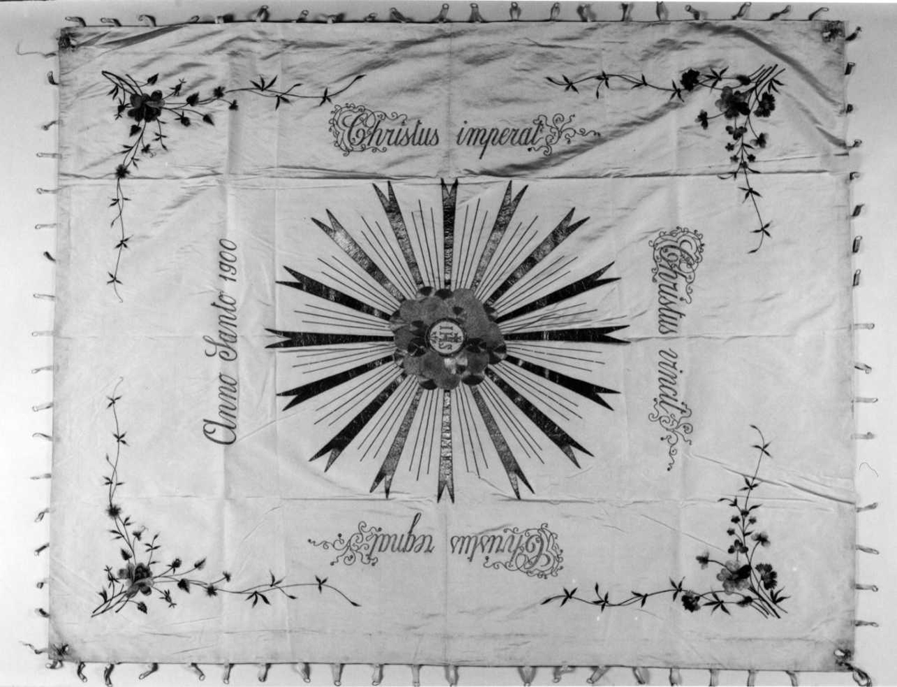 stendardo processionale, opera isolata - manifattura piemontese (inizio sec. XX)