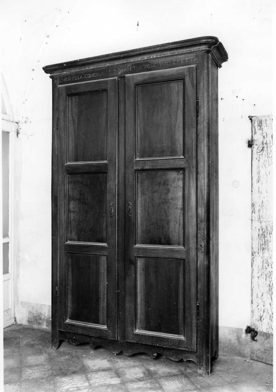 armadio per archivi, opera isolata - bottega piemontese (prima metà sec. XIX)