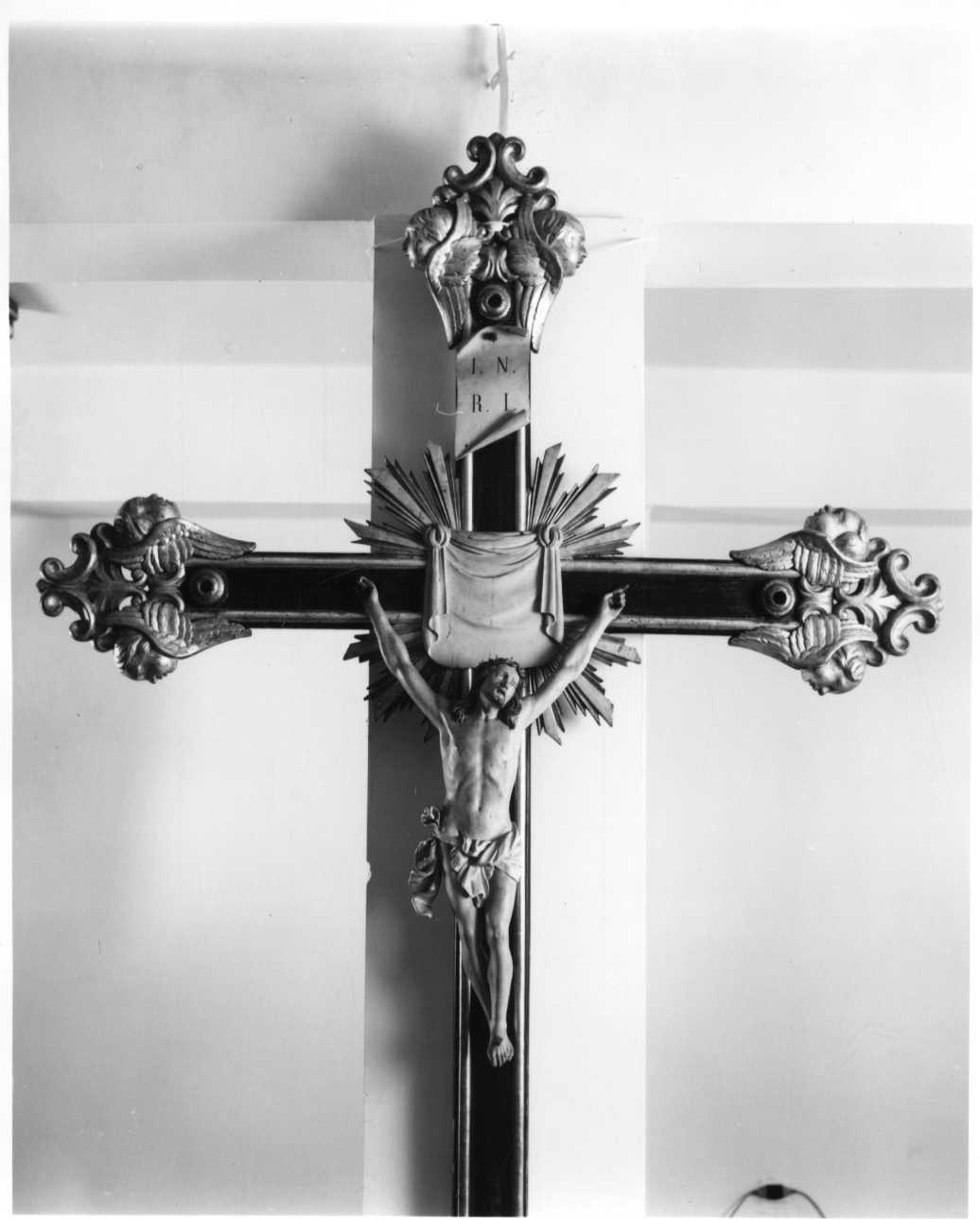 Cristo crocifisso (croce processionale, opera isolata) - bottega piemontese (seconda metà sec. XIX)