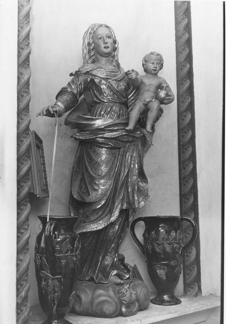 Madonna con Bambino (statua, opera isolata) - bottega piemontese (prima metà sec. XVIII)