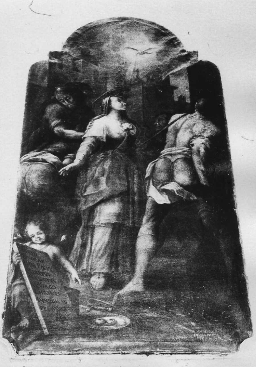 supplizio di Santa Lucia (dipinto, opera isolata) di Morelli Giovanni Battista (terzo quarto sec. XVIII)