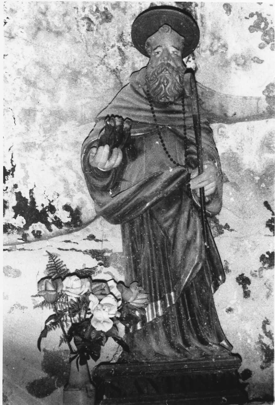 Sant'Antonio Abate (statua, opera isolata) - bottega piemontese (sec. XVI)