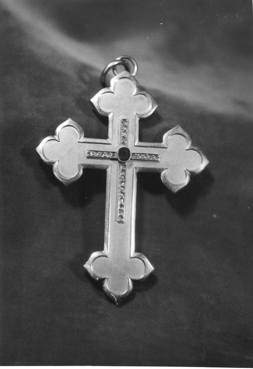 croce pettorale, opera isolata - bottega piemontese (seconda metà sec. XIX)