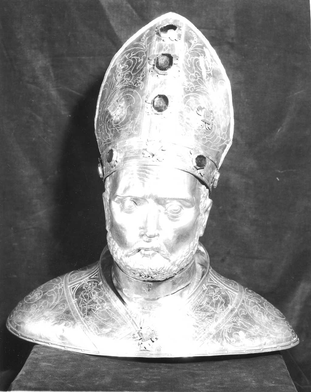 Sant'Evasio (reliquiario - a busto, opera isolata) - bottega italiana (prima metà sec. XV)