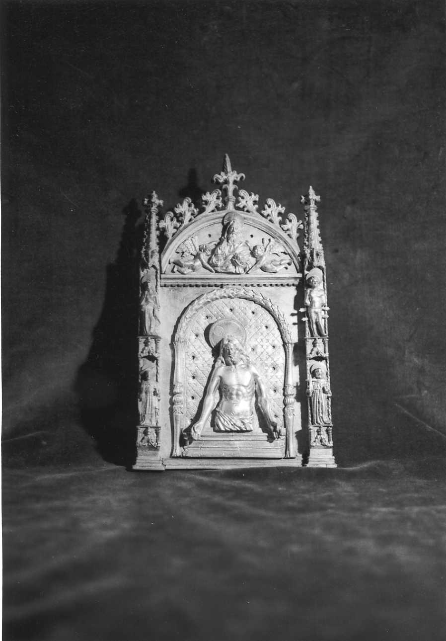 Cristo risorto (pace, opera isolata) - bottega romana (ultimo quarto sec. XV)