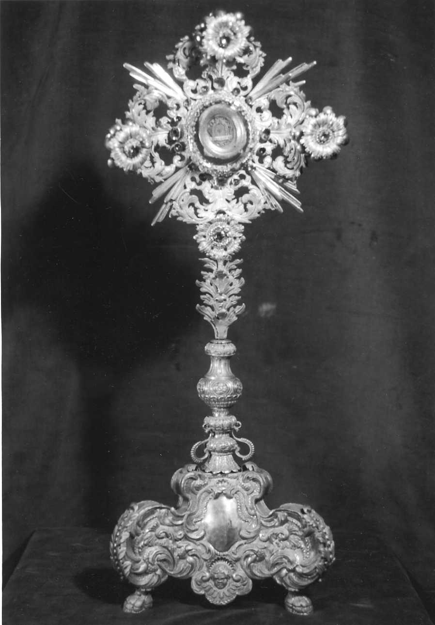 reliquiario - a ostensorio, opera isolata - bottega liguro-piemontese (inizio sec. XVIII)