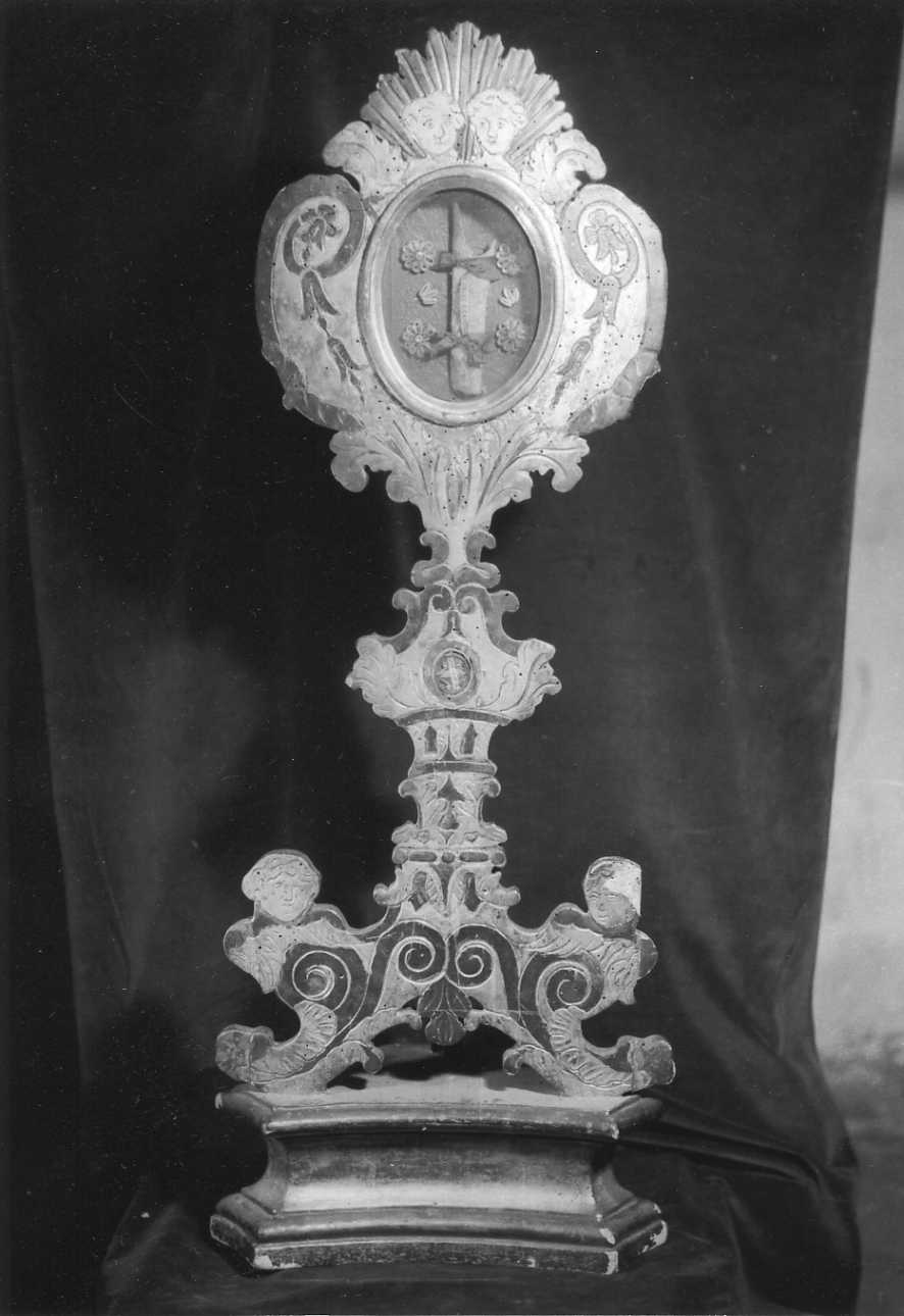 reliquiario - a ostensorio, serie - bottega piemontese (fine sec. XVIII)