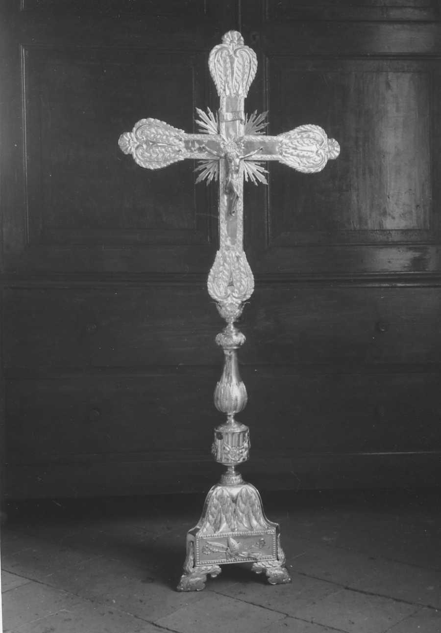 Cristo crocifisso (croce d'altare, opera isolata) di Tribocco Pietro (secondo quarto sec. XIX)