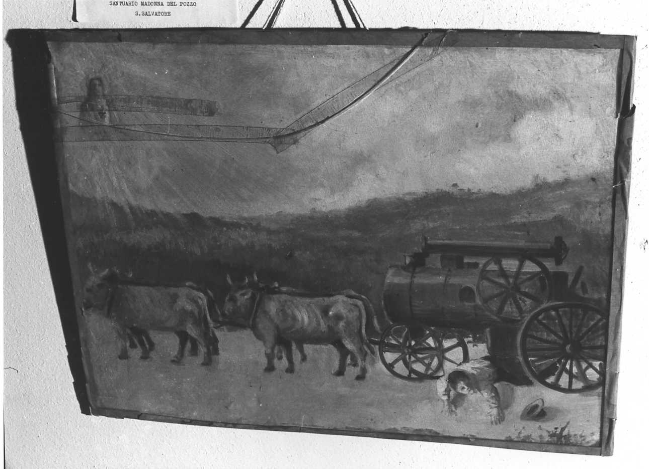 Madonna intercede in un incidente (ex voto, opera isolata) - ambito alessandrino (prima metà sec. XX)