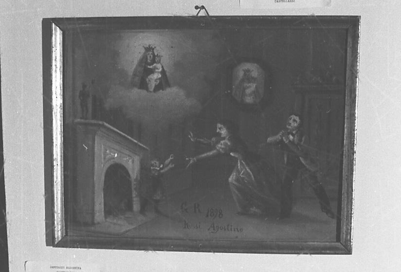 Intervento della Madonna della Creta per sventare un incidente (ex voto, opera isolata) - ambito alessandrino (fine sec. XIX)