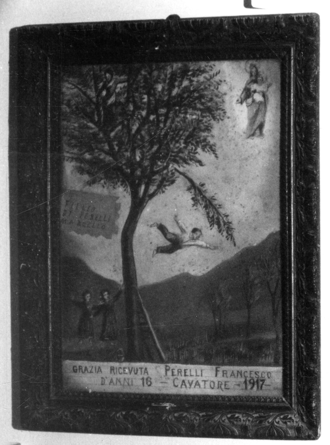 Intervento della Madonna della Creta per sventare un incidente (ex voto, opera isolata) - ambito alessandrino (primo quarto sec. XX)