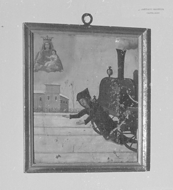 Intervento della Madonna della Creta per sventare un incidente (ex voto, opera isolata) - ambito alessandrino (ultimo quarto sec. XIX)