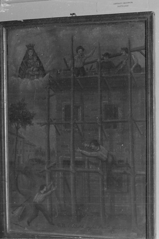 Intervento della Madonna della Creta per sventare un incidente (ex voto, opera isolata) - ambito alessandrino (fine sec. XIX)