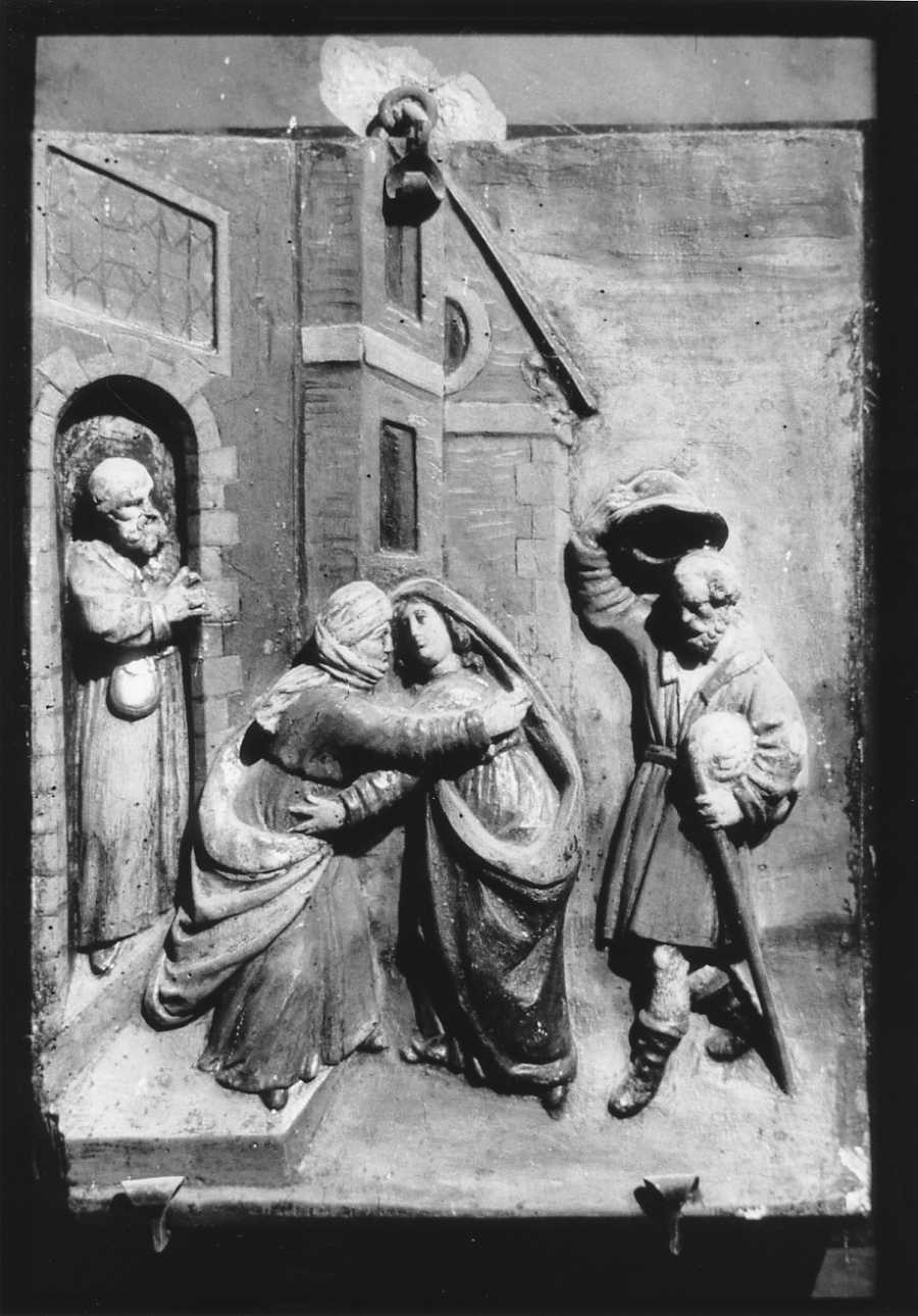 visitazione (rilievo) - bottega piemontese (seconda metà sec. XVI)