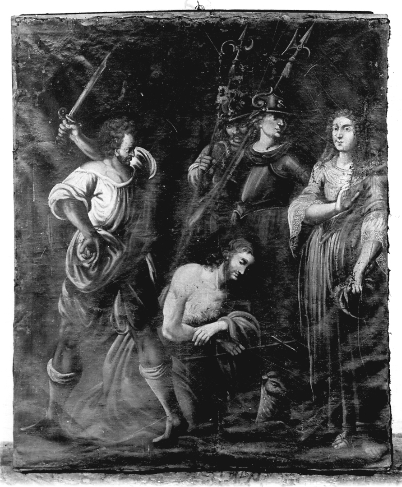 decapitazione di San Giovanni Battista (dipinto, opera isolata) - ambito ligure (prima metà sec. XVII)