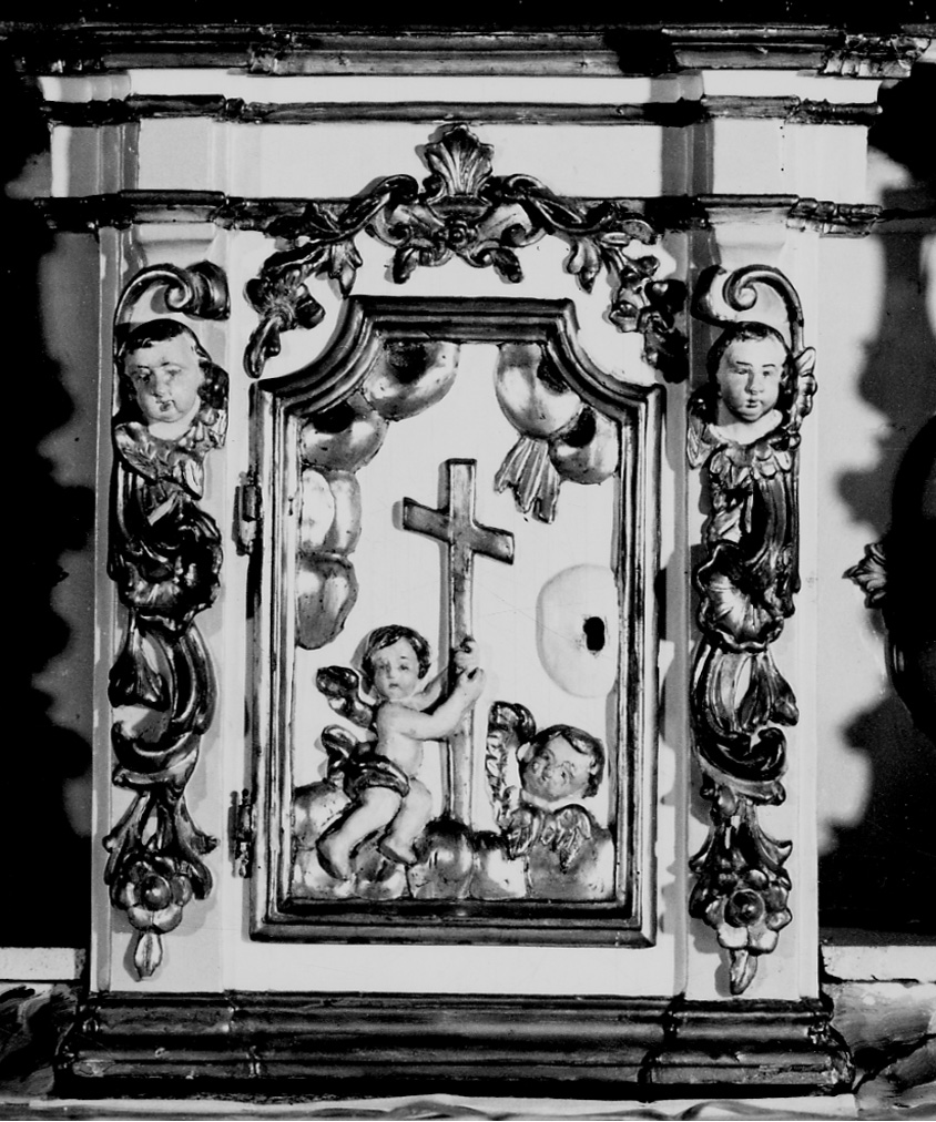 angeli (sportello di tabernacolo, opera isolata) - bottega piemontese (inizio sec. XVIII)