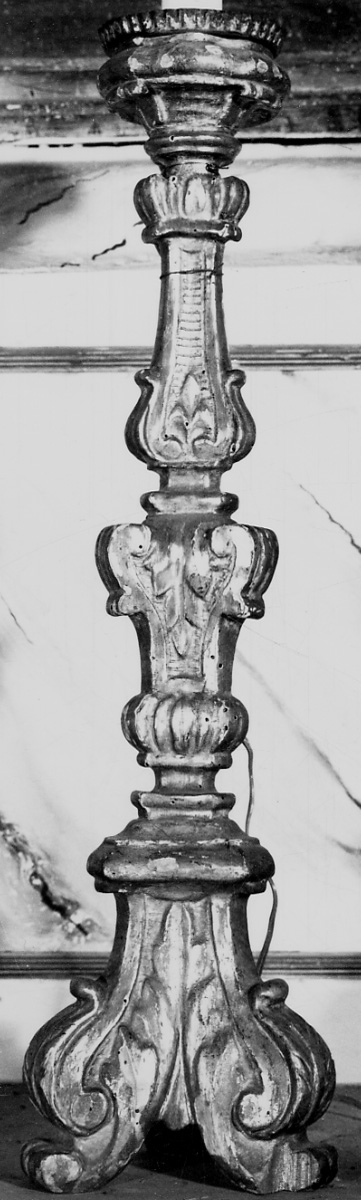 candeliere, serie - bottega piemontese (seconda metà sec. XVIII)