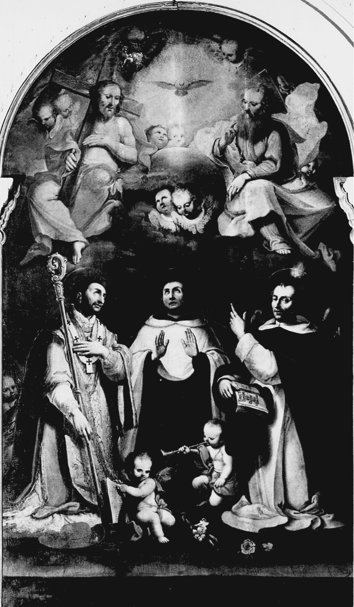Trinità e santi (dipinto, opera isolata) - ambito piemontese (seconda metà sec. XVIII)