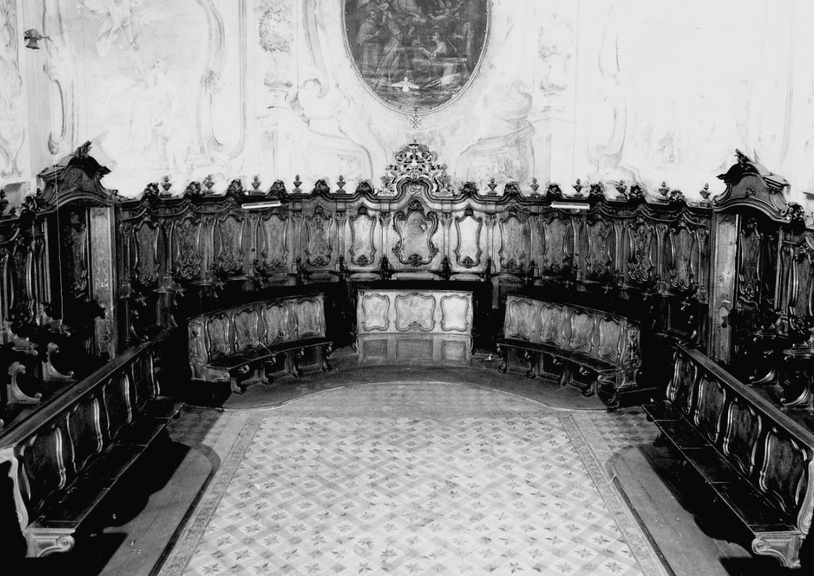 stalli del coro, insieme di Salario Giuseppe Giacinto (terzo quarto sec. XVIII)