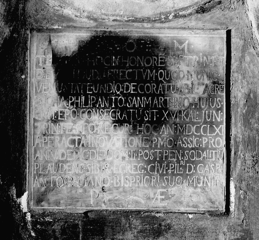 lapide, opera isolata di Vassallo Giuseppe (terzo quarto sec. XVIII)