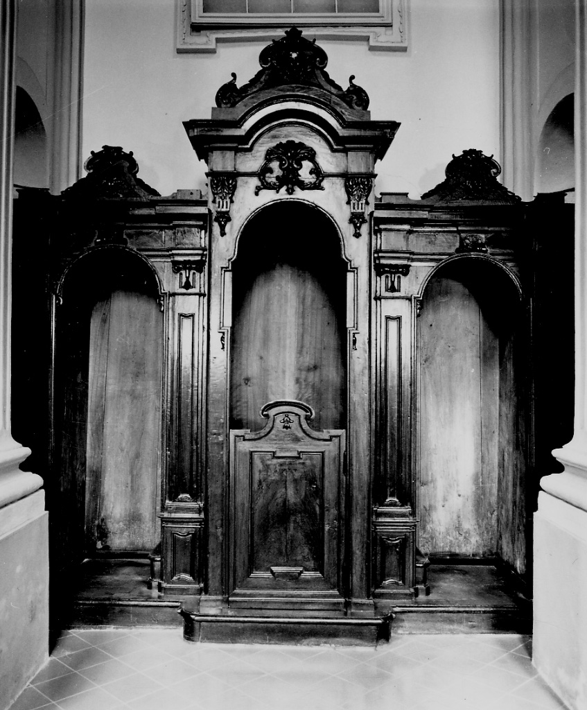 confessionale, serie - bottega piemontese (seconda metà sec. XVIII)