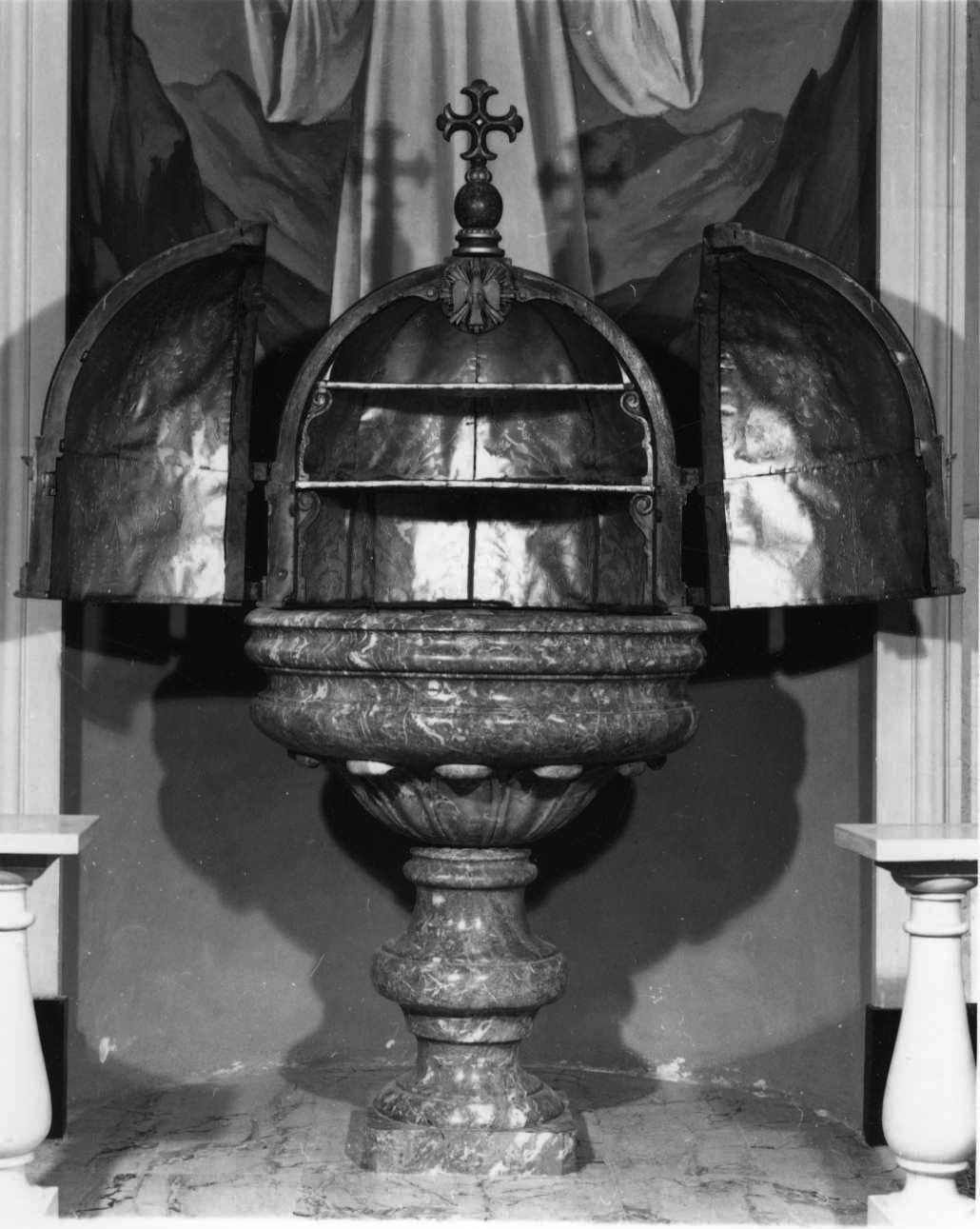coperchio del fonte battesimale, elemento d'insieme - bottega astigiana (terzo quarto sec. XIX)