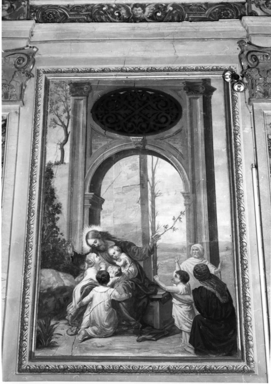 Cristo benedice i fanciulli (dipinto, opera isolata) di Gambini Rodolfo (fine/inizio secc. XIX/ XX)