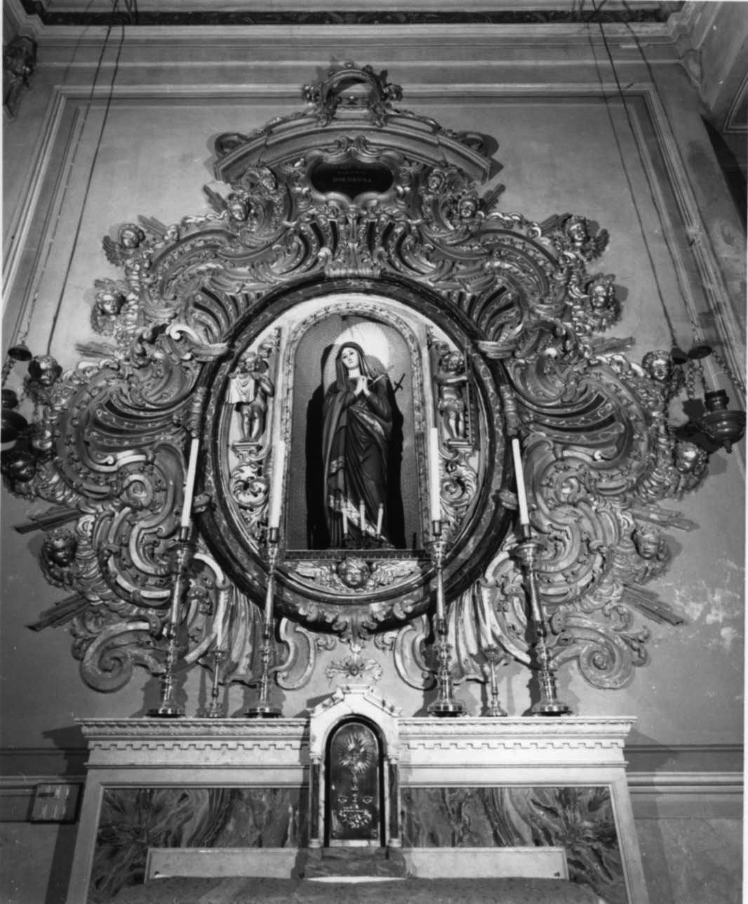 mostra d'altare, opera isolata - bottega piemontese (prima metà sec. XVIII)