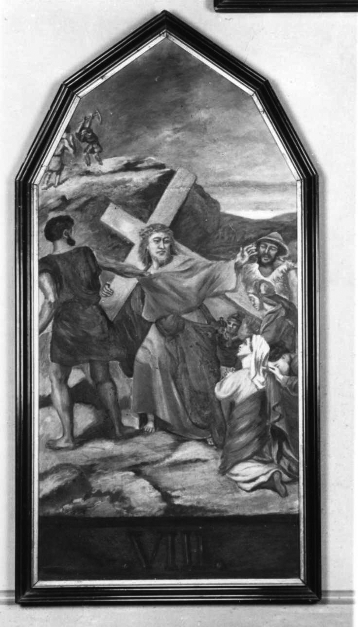 stazione VIII: Gesù consola le donne di Gerusalemme (dipinto, elemento d'insieme) di Bottero C (inizio sec. XX)