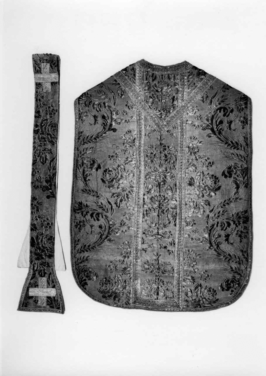 stola, elemento d'insieme - manifattura piemontese (fine/inizio secc. XIX/ XX)
