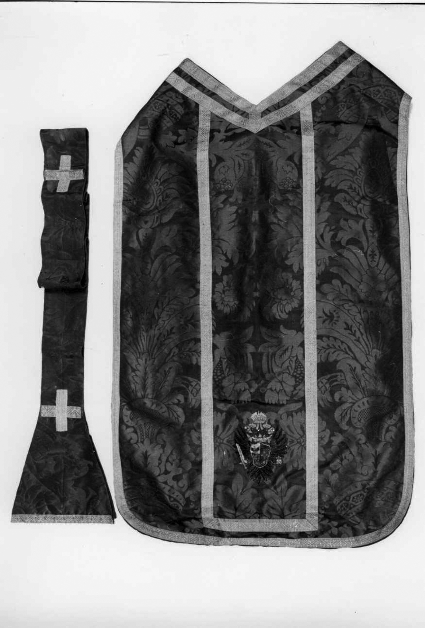 paramento liturgico, insieme - manifattura piemontese (seconda metà sec. XIX)