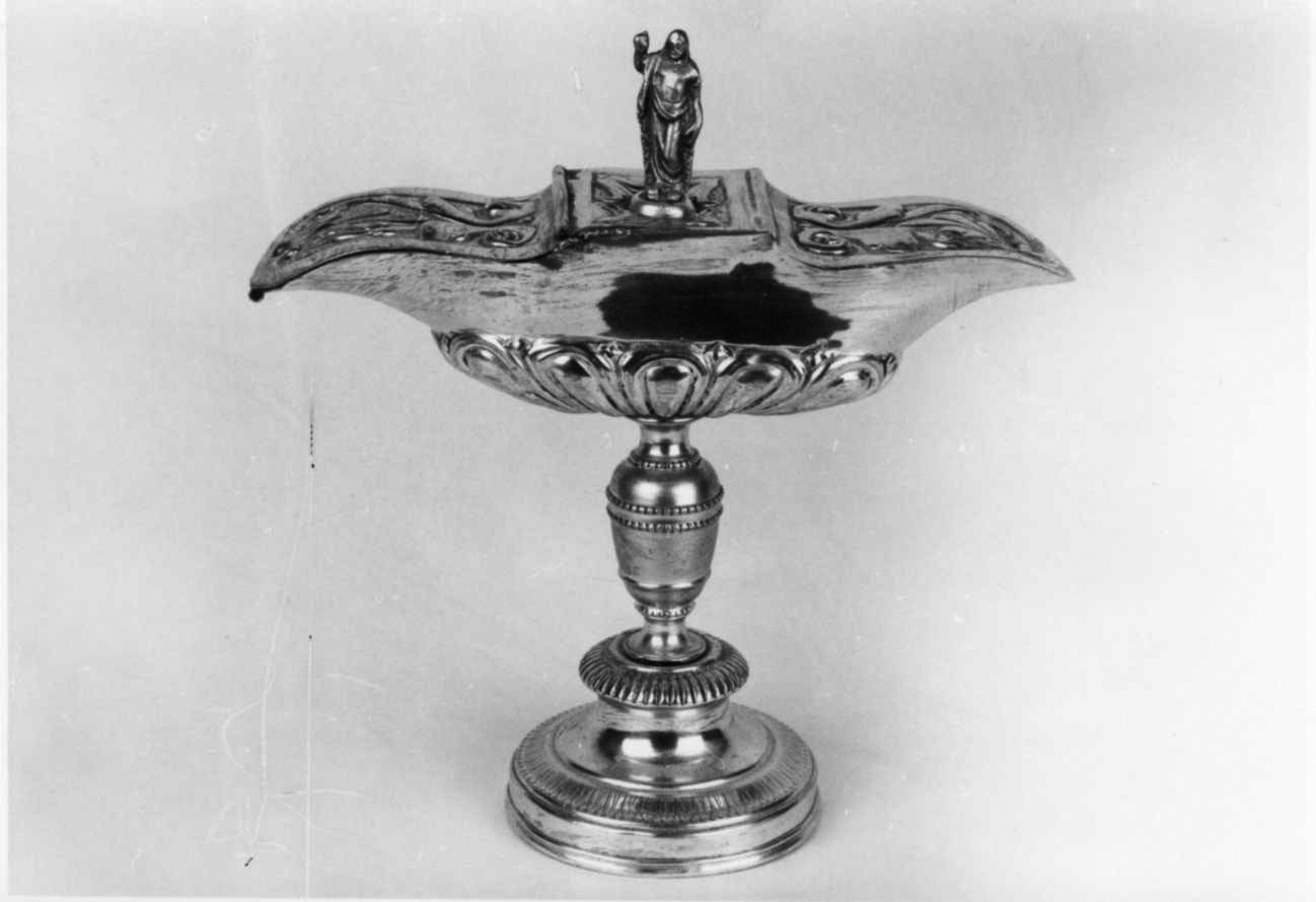 navicella portaincenso, opera isolata - bottega piemontese (prima metà sec. XIX)