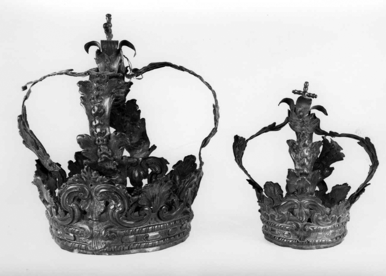corona da statua, serie - bottega astigiana (seconda metà sec. XIX)